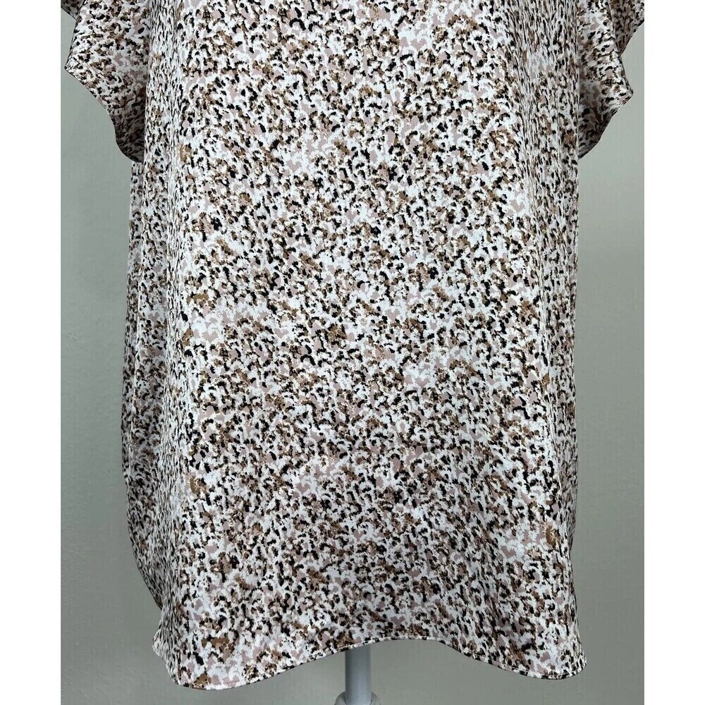Nordstrom Short Sleeve Animal Print Pullover Blouse Size Large (12) - Picture 7 of 9